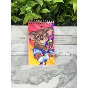 Vintage Lisa Frank Koala In Jeans Memo Notebook Pad 3‎ x 5 Unused Pink Pages